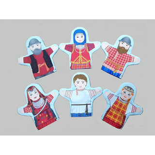 Набор рукавичек "Семья удмуртская" 6 штук