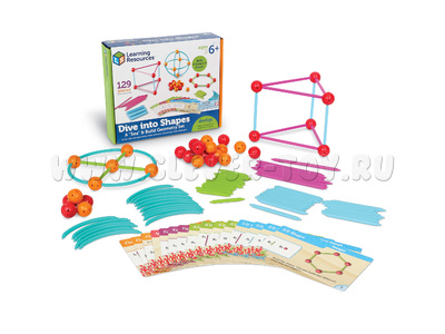 Игровой набор "Погружение в геометрию" (129 элементов, карточки)