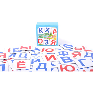 Набор магнитных карточек для составления слов (синие согласные)