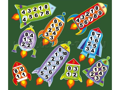 Набор карточек для магнитной доски "Ракеты" (остатки)