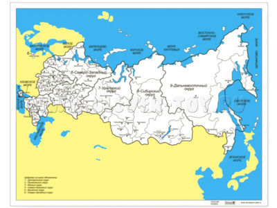 Контурная карта субъектов Российской Федерации