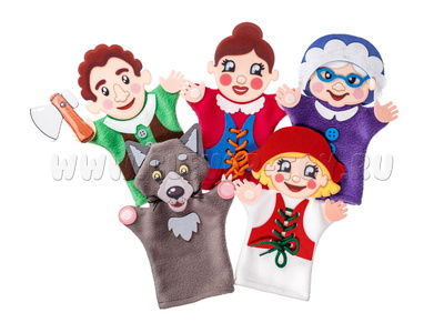 Театр на руку с декорациями "Красная шапочка" (фетр)